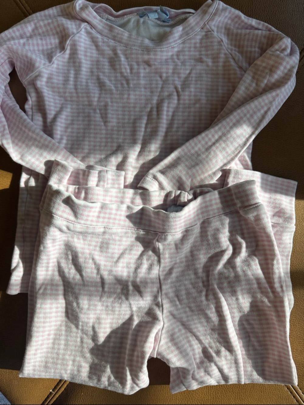 Hill House Kids Pink and White Striped Pajama Set 2T